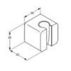 Kludi A-Qa 6555143-00 Держатель лейки, цвет: белый
