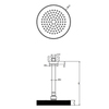Gessi Ingranaggio 63552#031 Душевая головка потолочная, поворотная с шарниром, цвет: хром