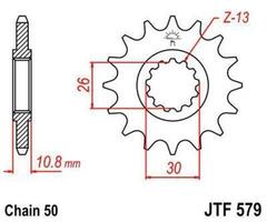 Звезда ведущая FZS1000 FZ1 YZF R1 JTF579.16RB