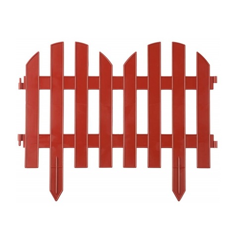 GRINDA Палисадник, 28 х 300 см, терракот, 7 секций, декоративный забор (422205-T)