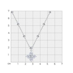 94071106 - Колье МАРКИЗ из серебра 925 пробы с фианитами