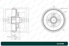 Барабан тормозной G-brake  GD-61298