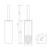 Decor Walther Cube 0820120 Туалетный ершик, цвет: золото