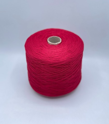 Бобинная пряжа (пр.Италия), art.Cotone, 350м/100 гр. 100%Хлопок, цвет-Малиновый , арт.34857
