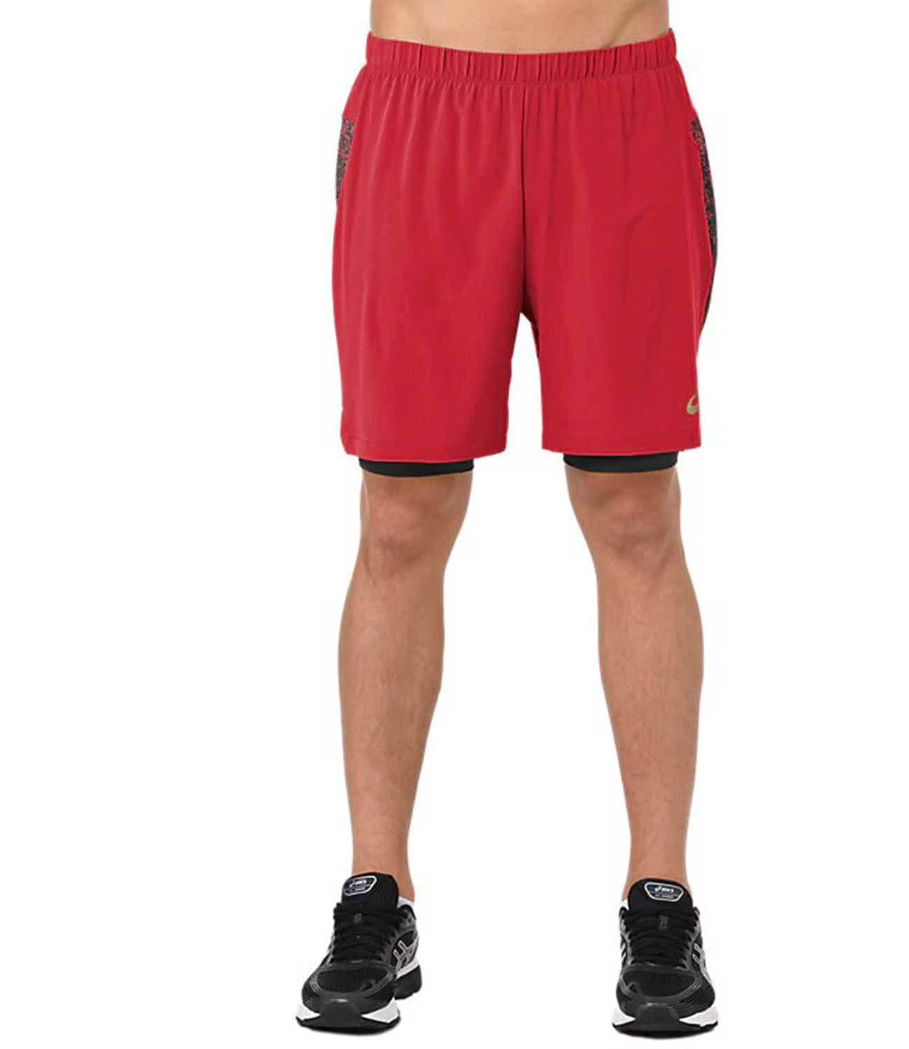 Asics 2 In 1 7" Short шорты беговые мужские красные