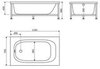 BelBagno BB101-130-70 Акриловая ванна, 130x70, цвет: белый