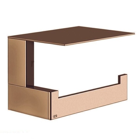 Gessi Rettangolo 20849#726 Держатель туалетной бумаги с крышкой 20849#726, Warm Bronze Br.