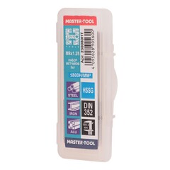 Метчик М 8,0х1,25 (Комплект 3шт) DIN352 HSS-G 6h 56мм a=4,9 H-Tools 230080HT