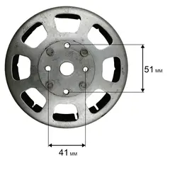 Якорь DDE (ротор) DPG2101i со стороны глушителя-левый