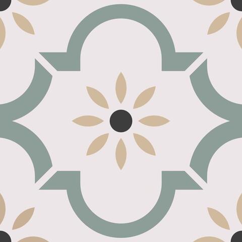 Smile Tile Эклектика Арабески Зеленый 20x20