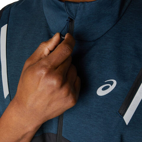 Asics Lite Show Vest беговой жилет мужской черный-синий