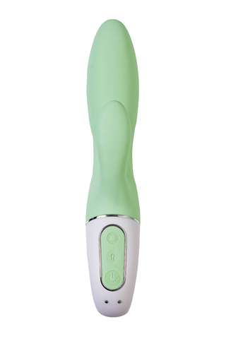 Надувной вибратор-кролик Satisfyer Air Pump Bunny 5+ Connect App, силикон, мятный, 10 см