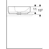 Geberit VariForm 500.770.01.2 Раковина с установкой на столешницу круглой формы, 45см, с отв. под смеситель, без отв. перелива