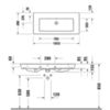 Duravit White Tulip 2363100060 Раковина накладная 1050х490 мм,с переливом, без отв. под смеситель, цвет: белый