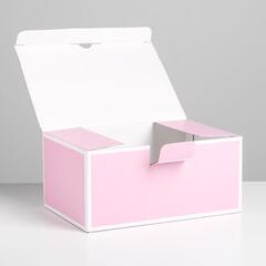 Коробка самосборная одиночная Прямоугольник, Enjoy every moment, Розовый, 15*22*10 см, 1 шт.