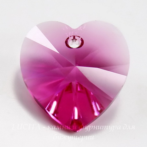 6228 Подвеска Сваровски Сердечко Fuchsia (18х17,5 мм) ()