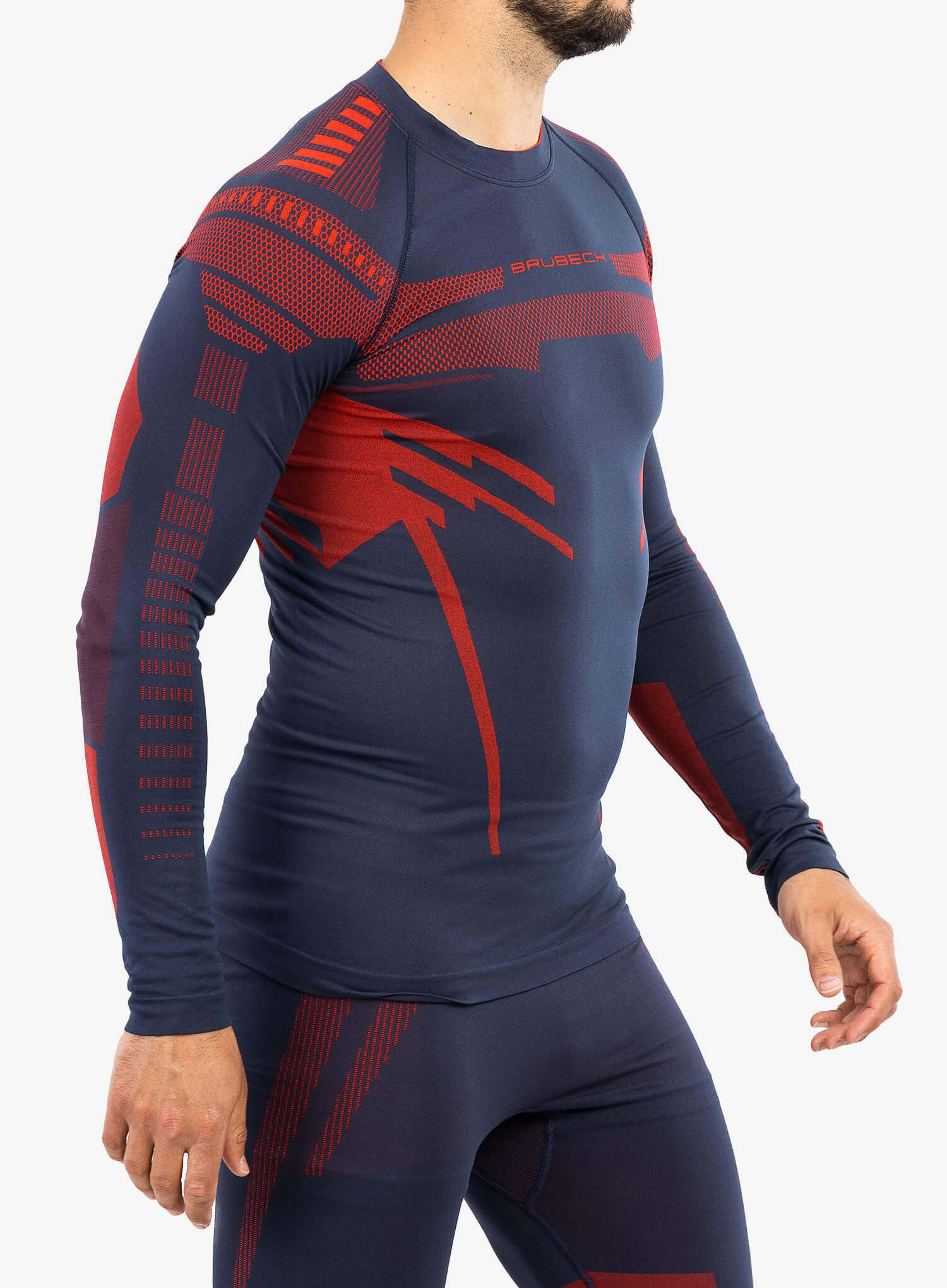 Мужской комплект термобелья Brubeck Dry navy-red - 4