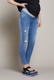 Джинсы для беременных (SLIM) 10239 голубой