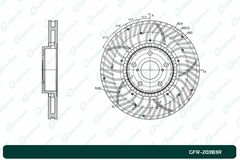 Диск тормозной перфорированный вентилируемый G-brake GFR-20383R правый