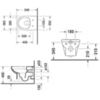 Duravit DuraStyle 45620900A1 (256209+002079) Комплект: подвесной унитаз Basic Rimless 256209 365х540 мм.+ сиденье с автоматическим закрыванием