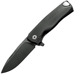 Фото Нож складной LionSteel ROK A BB, сталь Black DLC-Coated Böhler M390, рукоять алюминий, чёрный