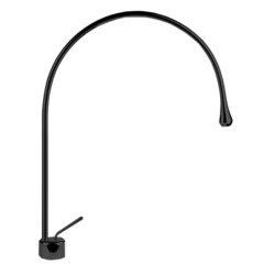 Gessi Goccia 33804#299 Смеситель для раковины на 1 отверстие, излив 387мм R=197, с фиксированным носиком, цвет: черный фото