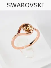 Кольцо Белла с кристаллом Swarovski шампань