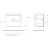 BelBagno UNO-800-2C-SO-AO База под раковину подвесная с фрезерованными ручками по всей длине фасада с двумя выкатн. ящ., Голубой Матовый, 800x455x608