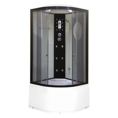 Душевая кабина Niagara Ultra NG-1909-01 (100х100х220) высокий поддон(48см),черный,стекло тонированное