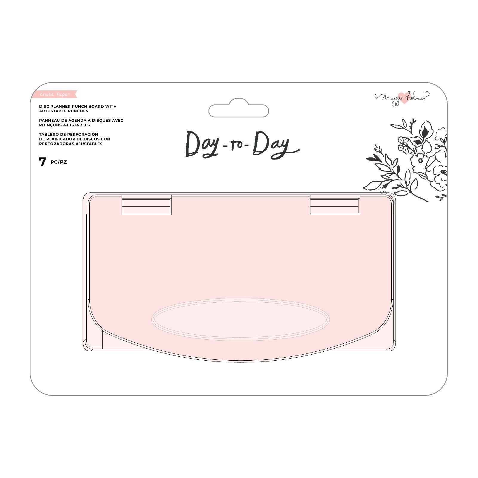 Дырокол для перфорирования отверстий под диски Maggie Holmes Day-To-Day Planner Adjustable Punch Board