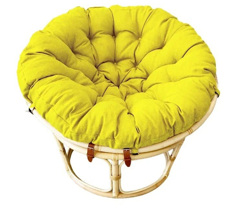 Кресло Papasan из натурального ротанга с подушкой (115*100*85 см) - Натуральный - купить 1