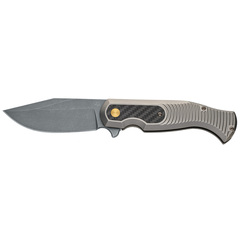 Фото Складной нож Fox East Wood Tiger, сталь CPM S90V, рукоять титан Gray