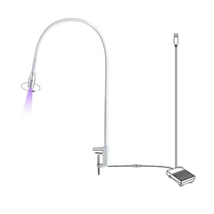 Лампа для LED-наращ. с регулир. лучом и сменной головой на струбцине, 5 Вт белая
