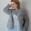 PDF-описание МК мотивы в модели Puff Flowers Jacket PuffColorKnitting (автор Лена Родина)