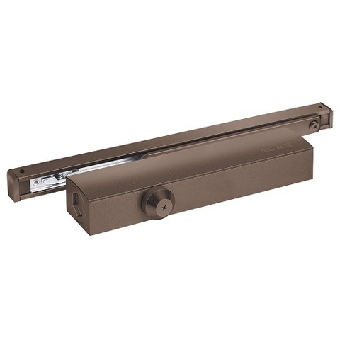Доводчик дверной NOTEDO DC-045-155 SL+HO+DA+BC со скольз.тягой коричневый (150 кг)