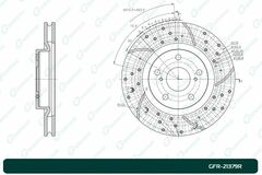 Диск тормозной перфорированный вентилируемый G-brake GFR-21379R правый