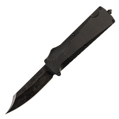 Фото Автоматический нож Daggerr Кощей Bowie AIl Black, сталь D2, рукоять алюминий