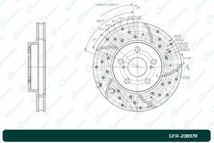 Диск тормозной перфорированный вентилируемый G-brake GFR-20897R правый