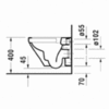 Duravit DuraStyle 45710900A1 (257109+006739) Комплект: подвесной унитаз Rimless 257109 370х480 мм.+ сиденье с автоматическим закрыванием