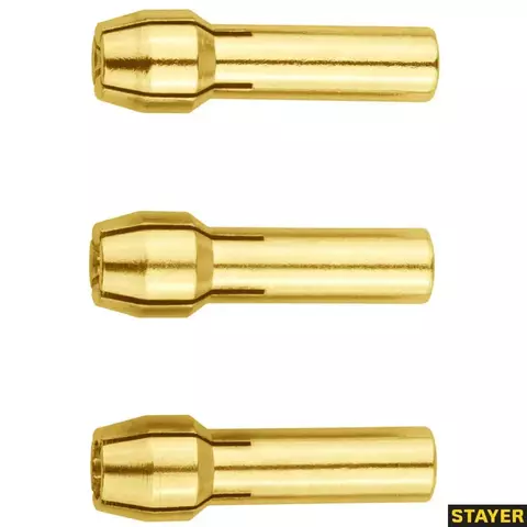 STAYER 3 шт, d 3.2 мм, d 2.4 мм, d 1.6 мм, набор цанг для гравёра (29909-H3)