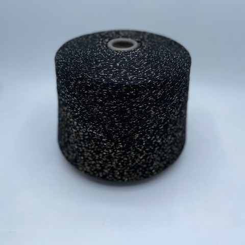 Lana Gatto(Tollegno) (пр.Италия), art-Starlike 2/25 1250м/100гр.100% меринос + Люрекс,  цвет-Черный(45), арт-25570