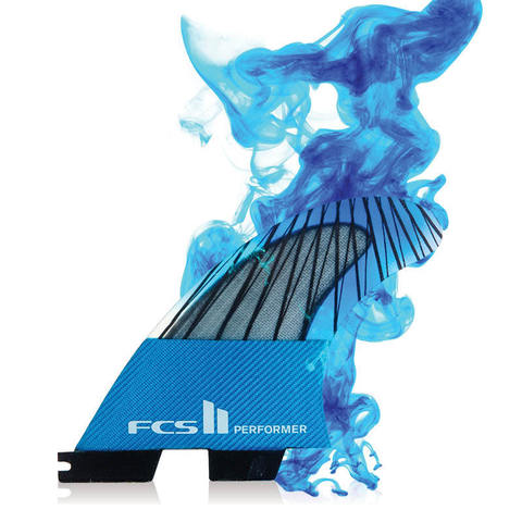 FCS II Performer PC Carbon Teal Tri Retail Fins