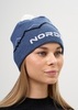 Лыжная шапка c шерстью Nordski Track dark blue - 1