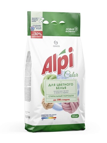 GraSS Стиральный порошок для цветного белья Alpi Сolor 10кг