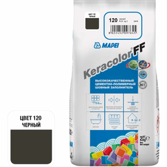Затирка швов цементная Mapei Keracolor FF №120 Чёрный 2кг