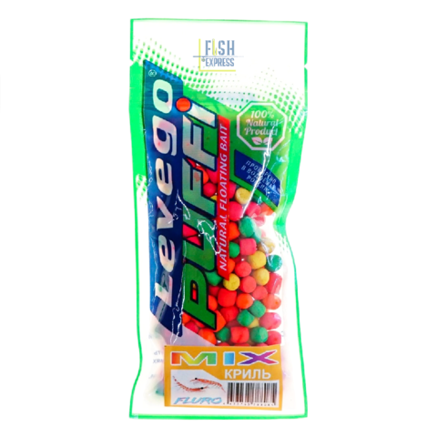 Воздушное тесто Levego Puffi ХАЛВА 15гр, цвет Fluo MIX, размер mini (4-6мм) заказ от 5 шт.