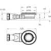 BelBagno TRAY-MR-UNO-AH-140/80-35-W-NO Поддон из искусственного мрамора в комплекте с сифоном с чёрной матовой декоративной накладкой
