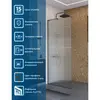 BelBagno UNO-L-1-TB-90-FL-GM Душевая перегородка универсальная с односторонним входом, стекло рифлёное, профиль Оружейная сталь, 900x2000 мм