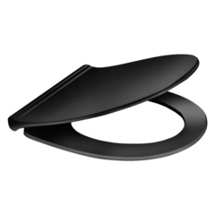 Berges 010403 сиденье для унитаза Real slim SO Black duroplast, slim микролифт, быстросъём, металл фото