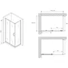 Abber AG30150B5-S70B5 Душевой уголок, 150x70x190, цвет: чёрный